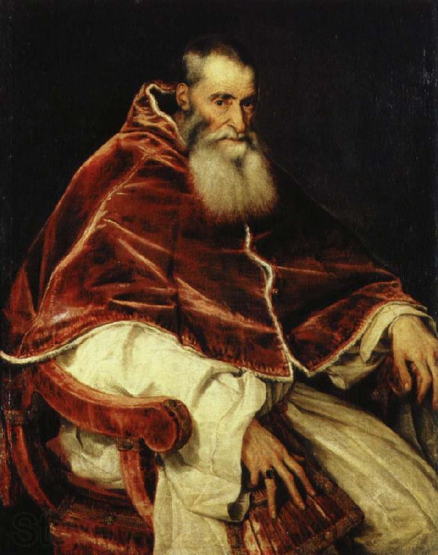 TIZIANO Vecellio paven paulus iii, alexander farnese Norge oil painting art